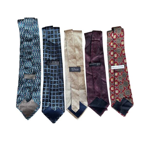 Talbots Sienna T Edwards Kenneth Cole NWOT  Ties Men’s Silk Neckties Lot Of 5 - Picture 1 of 3